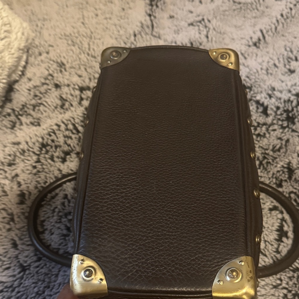Metrocity Quilted Brown Leather Satchel - Picture 12 of 16